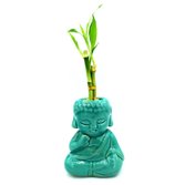 Vaso em Cerâmica Buda com Bambu da Sorte