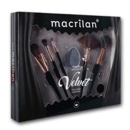 Imagem de Kit Velvet com 5 Pincéis Para Maquiagem - Macrilan