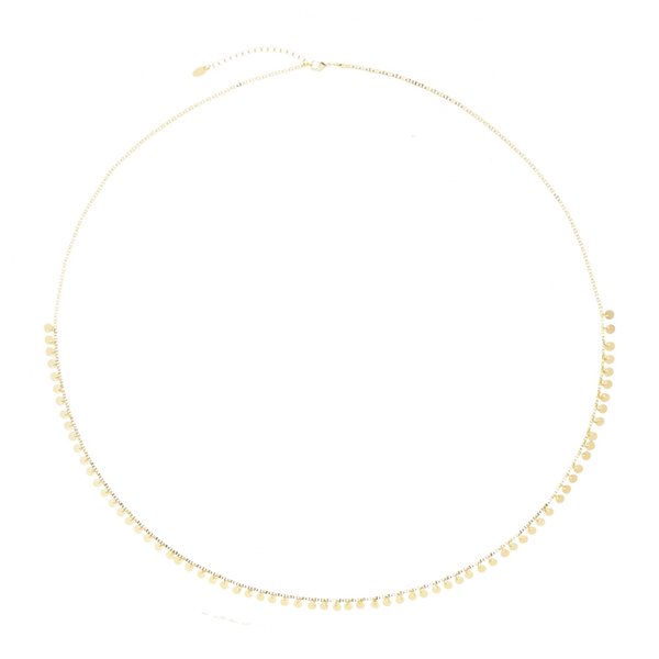 BELLY CHAIN MIKONOS MINI MEDALHAS FOLHEADO A OURO 18K
