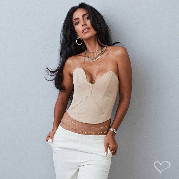 BELLY CHAIN DUAS VOLTAS PAOLA ZIRCÔNIAS FOLHEADO A OURO 18K