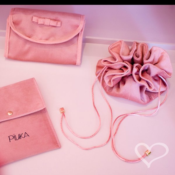 PORTA-JOIAS BOLSINHA SUEDE ROSE PIUKA
