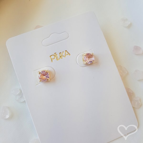 BRINCO PONTO DE LUZ G AMOR HCC ZIRCÔNIA FOLHEADO A OURO 18K