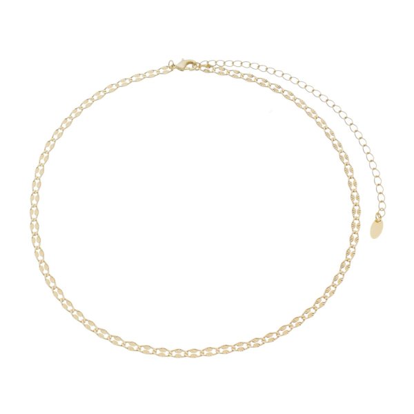 CHOKER LINDA ELOS DIAMANTADOS FOLHEADA A OURO 18K