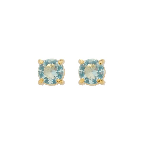 BRINCO PONTO DE LUZ ANNIE M ZIRCÔNIA ACQUA FOLHEADO A OURO 18K