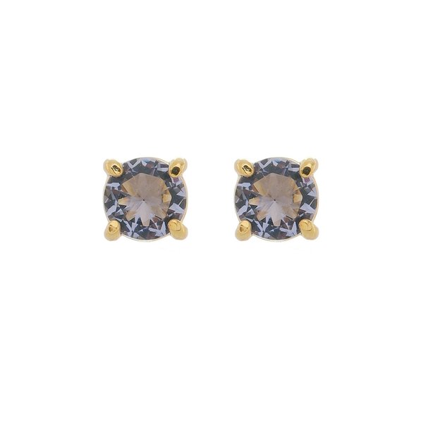 BRINCO PONTO DE LUZ ANNIE M ZIRCÔNIA TANZANITA FOLHEADO A OURO 18K