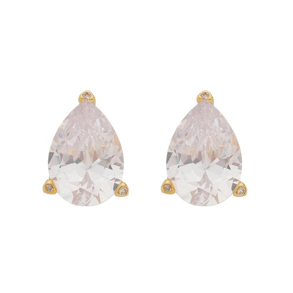 BRINCO MARIA SOPHIA GOTA ZIRCÔNIA CRISTAL FOLHEADO A OURO 18K