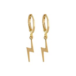 Imagem de BRINCO ARGOLINHA MINI RAIO FOLHEADO A OURO 18K