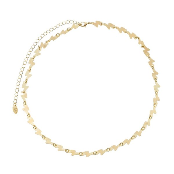 CHOKER MINI RAIOS LP FOLHEADA A OURO 18K