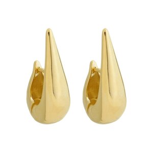 Imagem de BRINCO DE ARGOLA VINTAGE GLENDA M FOLHEADO A OURO 18K