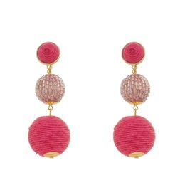 Imagem de BRINCO BOLAS FIO PINK MARIA RITA