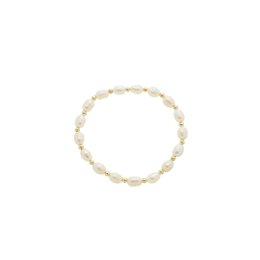 Imagem de Pulseira Cris Pérolas De Água Doce Folheada A Ouro 18K