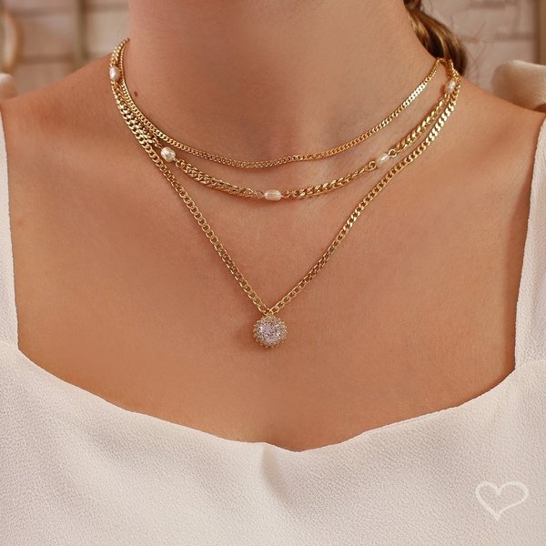 COLAR CLARA PONTO DE LUZ ELOS ZIRCÔNIAS FOLHEADO A OURO 18K