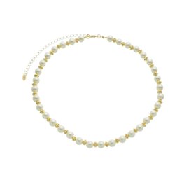 Imagem de Colar De Pérolas Victória Metal Folheado A Ouro 18K