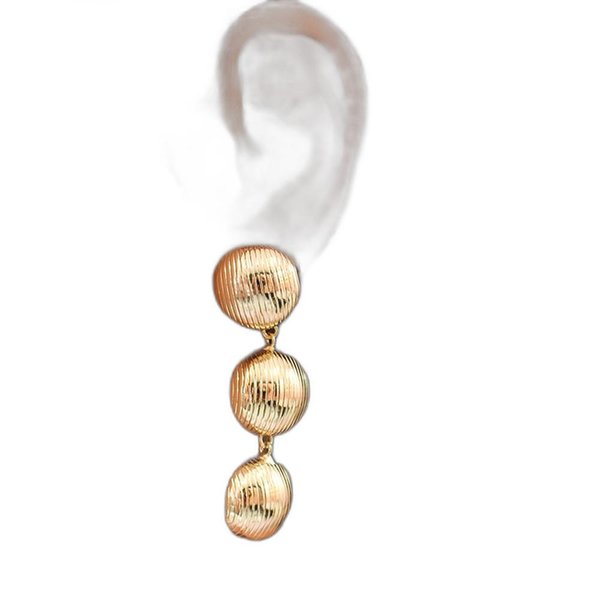 Brinco Três Esferas Melissa Folheada a Ouro 18K