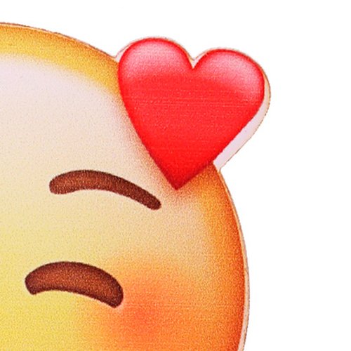Placa de PVC Emoji Coração Personalize