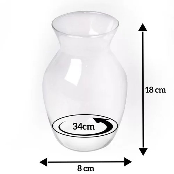 Vaso de Vidro Poema Personalize (A18xL34xP8) cm