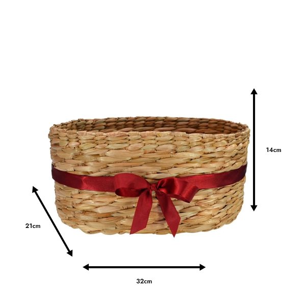 Cesta Palha Oval M 10 unidades (L32X A14X C21CM