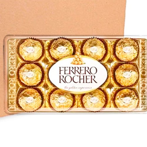 Caixa com  9 unidades Ferrero Rocher  150g (A15x L10 x P10)cm