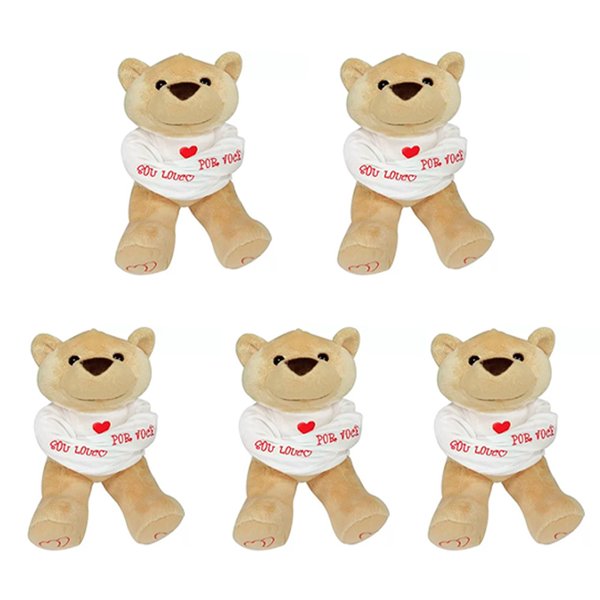 Combo 5 Urso Louco por voce (A25x L22 x P17)cm