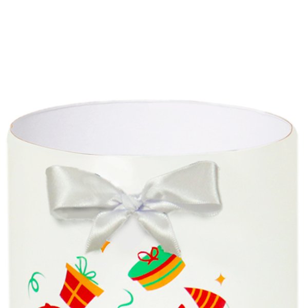 Caixa com  25 unid Tubo Branco c/logo happy (A16,5x L12,8 x P12,8)cm