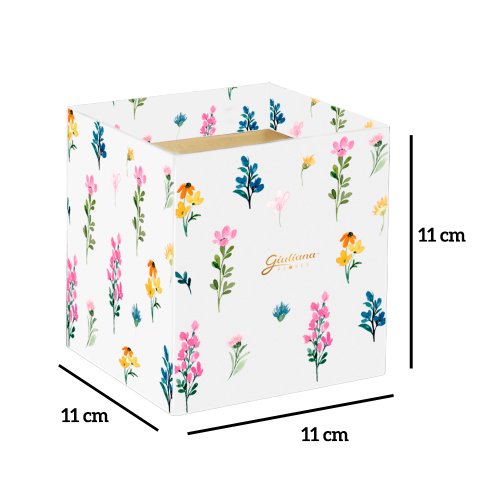 Caixa com 30 unidades cachepot flores fundo branco (A110X L110X P110)cm