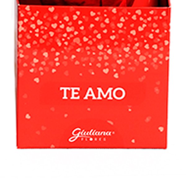 Rosa Encantada Vermelha na Caixa Te Amo VM