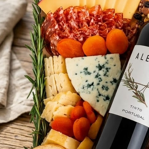 Tábua de Queijos e Frios e com Vinho