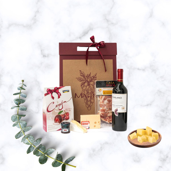 Kit Vinho Chocolate e Frios