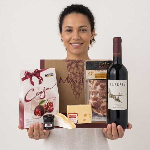 Kit Vinho Chocolate e Frios