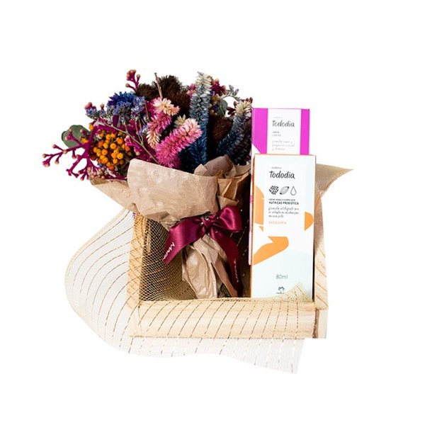 Kit Mulher Mini Buque de Flores Secas e Natura