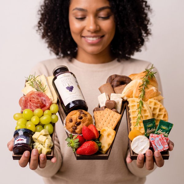 Café da Manhã Gourmet de Queijos e Frios Letra M 