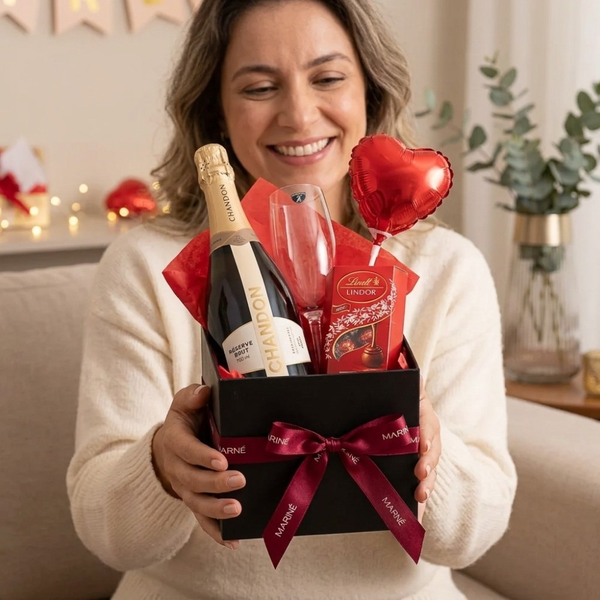 Cesta Chandon e Chocolate Lindt