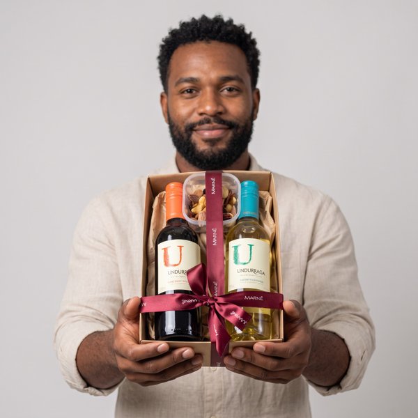Cesta Mino Duo de Vinho e Petisco