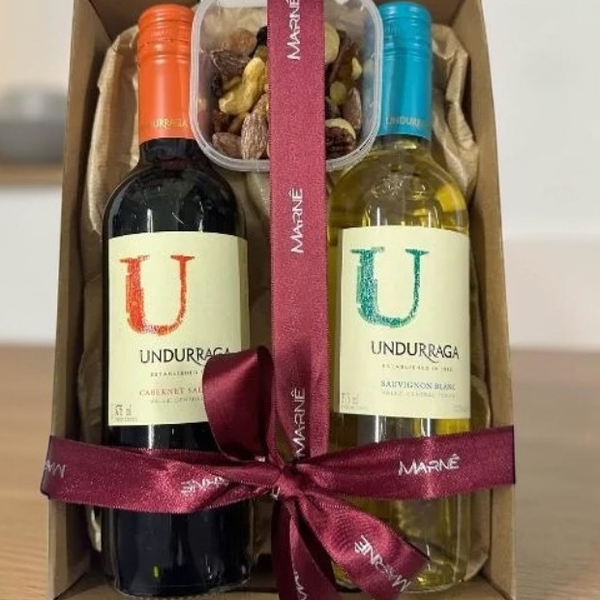 Cesta Mino Duo de Vinho e Petisco
