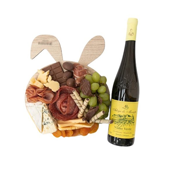 Tábua de Queijos, Frios, Chocolate e Vinho Verde