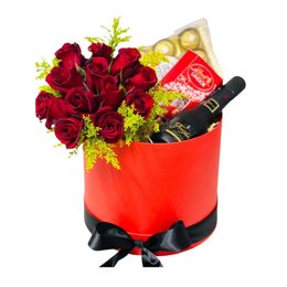 Imagem de Box de Luxo com Flores e Cava