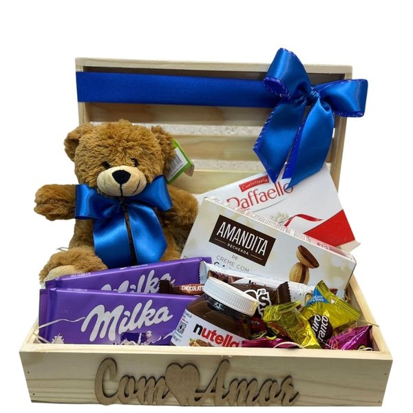 Cesta de Chocolate Com Amor 