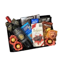 Imagem de Cesta de Presente Premium Vinho e Chocolate