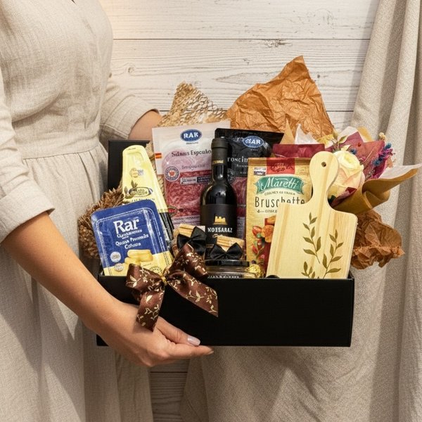 Cesta de Presente Gourmet Rustic Elegance