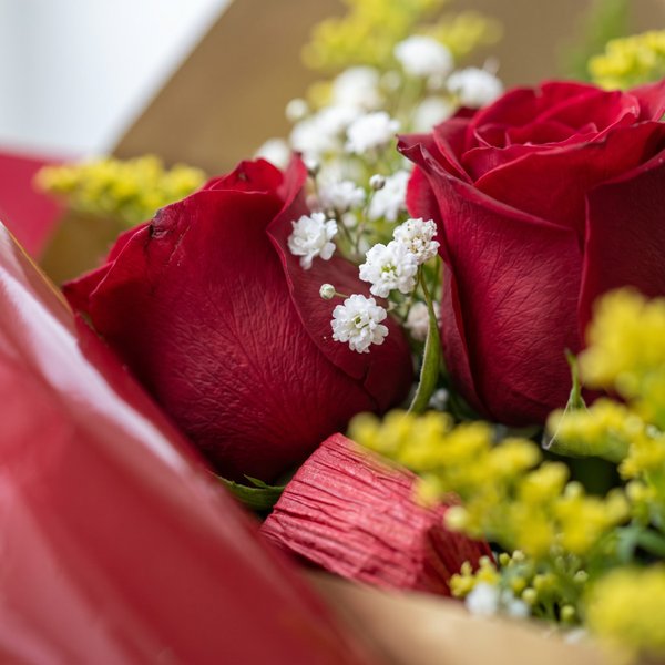 Buquê com 12 Rosas
