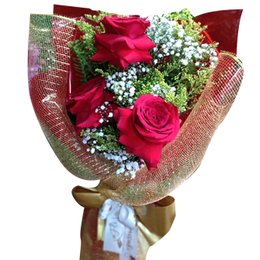 Imagem de Buquê com 3 rosas Importadas