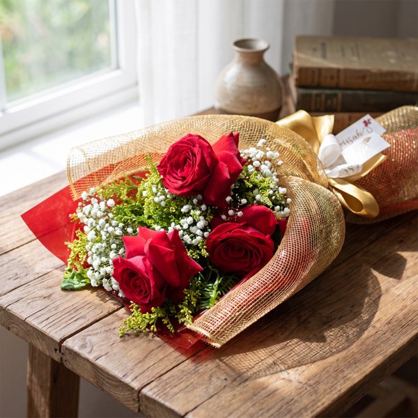 Buquê com 3 rosas Importadas