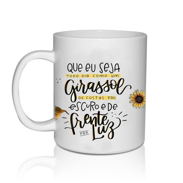 Caneca Porcelana Girassol