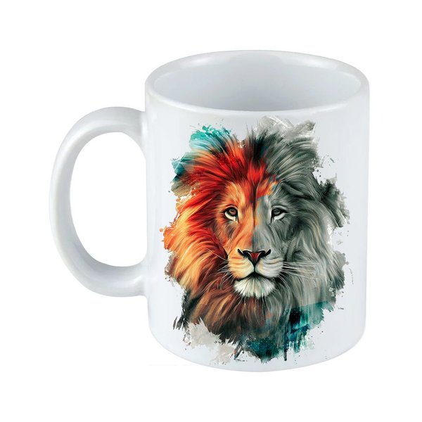 Caneca Porcelana  Leão