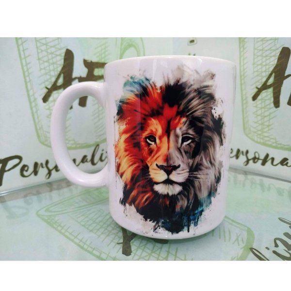 Caneca Porcelana  Leão