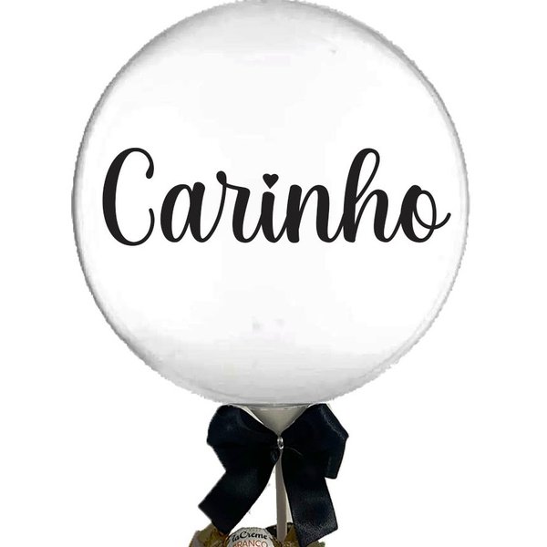 Caneca de bombons e Balão Carinho