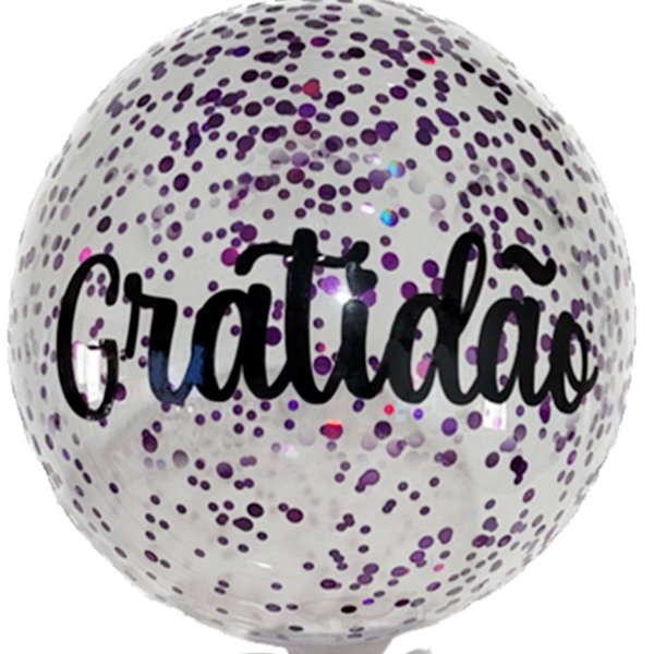 Caneca de bombons e Balão Gratidão