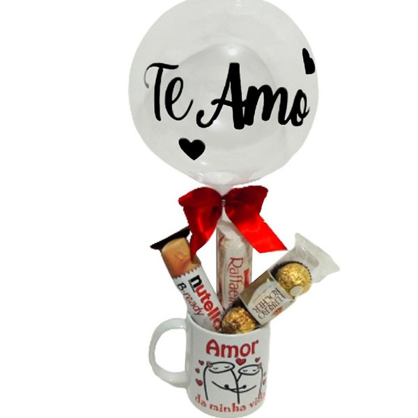 Kit Balão e Caneca Te Amo 
