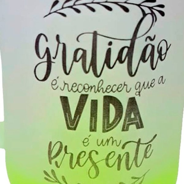 Caneca de Vidro "Gratidão"