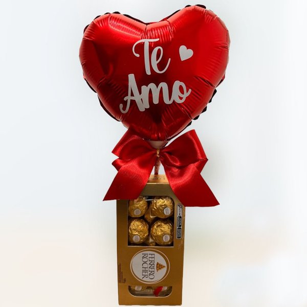 Balão Coração e Ferrero